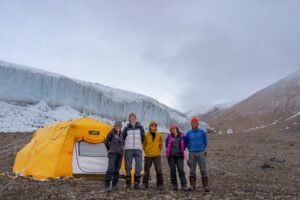The 2022 Field Team at Walcott Glacier at the end of five weeks in the field. 