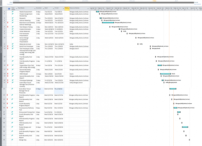 gannt chart | Senior Design – Aggregation Domination