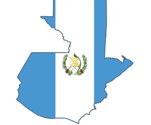 Guatamala flag map 2