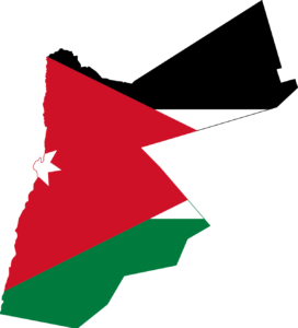 Jordan flag map