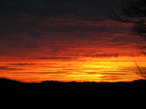 Sunset off front porch, Tennessee
