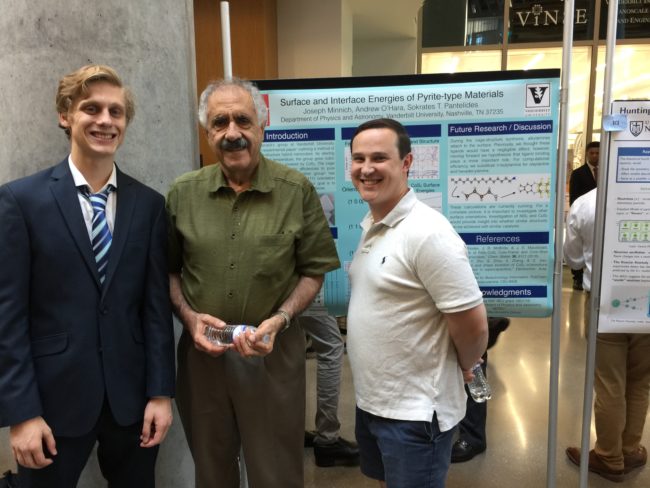 2019 VSSA Summer Symposium, Vanderbilt University: Joseph Minich, Professor Sokrates Pantelides, Dr. Andy O'Hara.