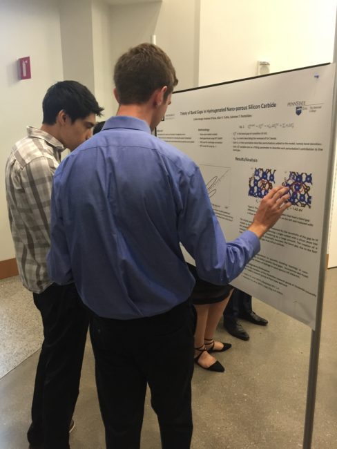 2018 VSSA Summer Research Symposium, Vanderbilt University: REU student, Colton Barger, presents his poster.