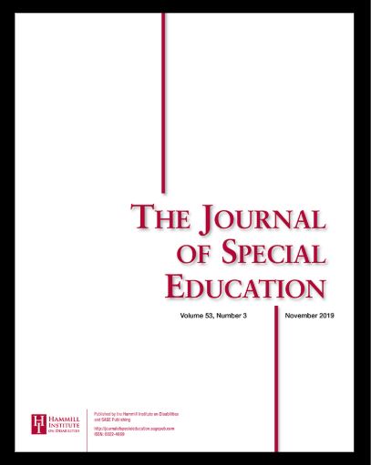 peer reviewed articles about special education