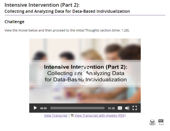 Iris Module Number 2 - Collecting and Analyzing Data for Data-Based Intervention 
