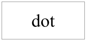 Word Card Example with Dot Typed on It 