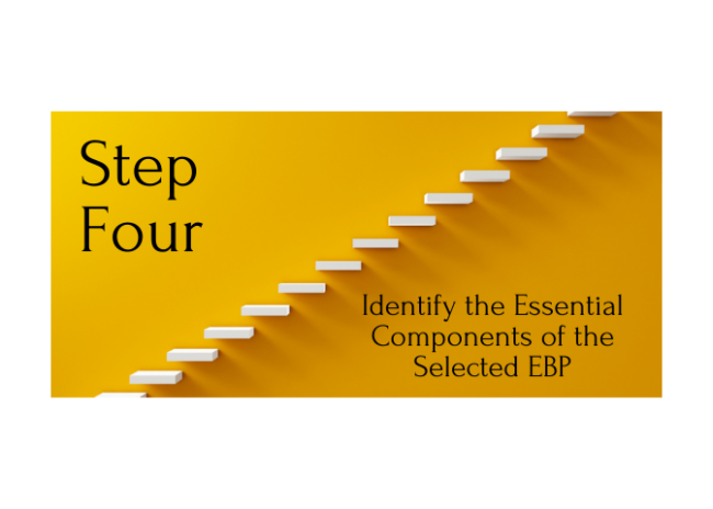 Step Four - Identifying the Essential Components of the Selected EBP Title Image