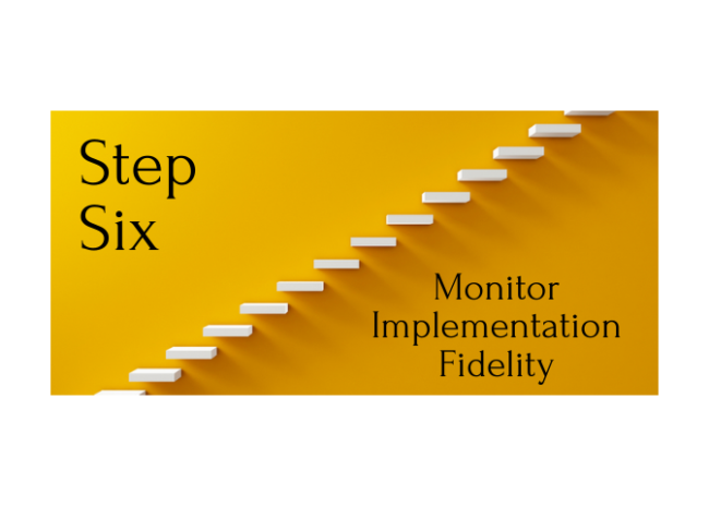 Step Six - Monitor Implementation Fidelity Title Image