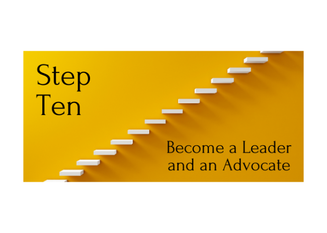 Step 10 - Become a Leader and Advocate Title Image