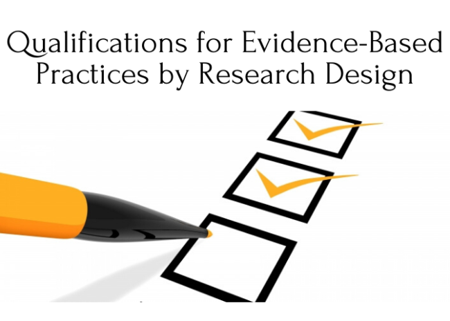 Qualification for Evidence-Based Practices by Research Design Title Image