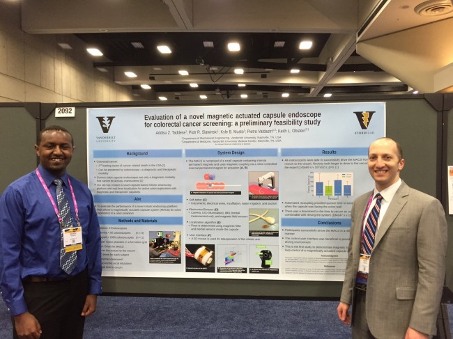 Addisu Taddese and Dr. Keith Obstein at the DDW poster session