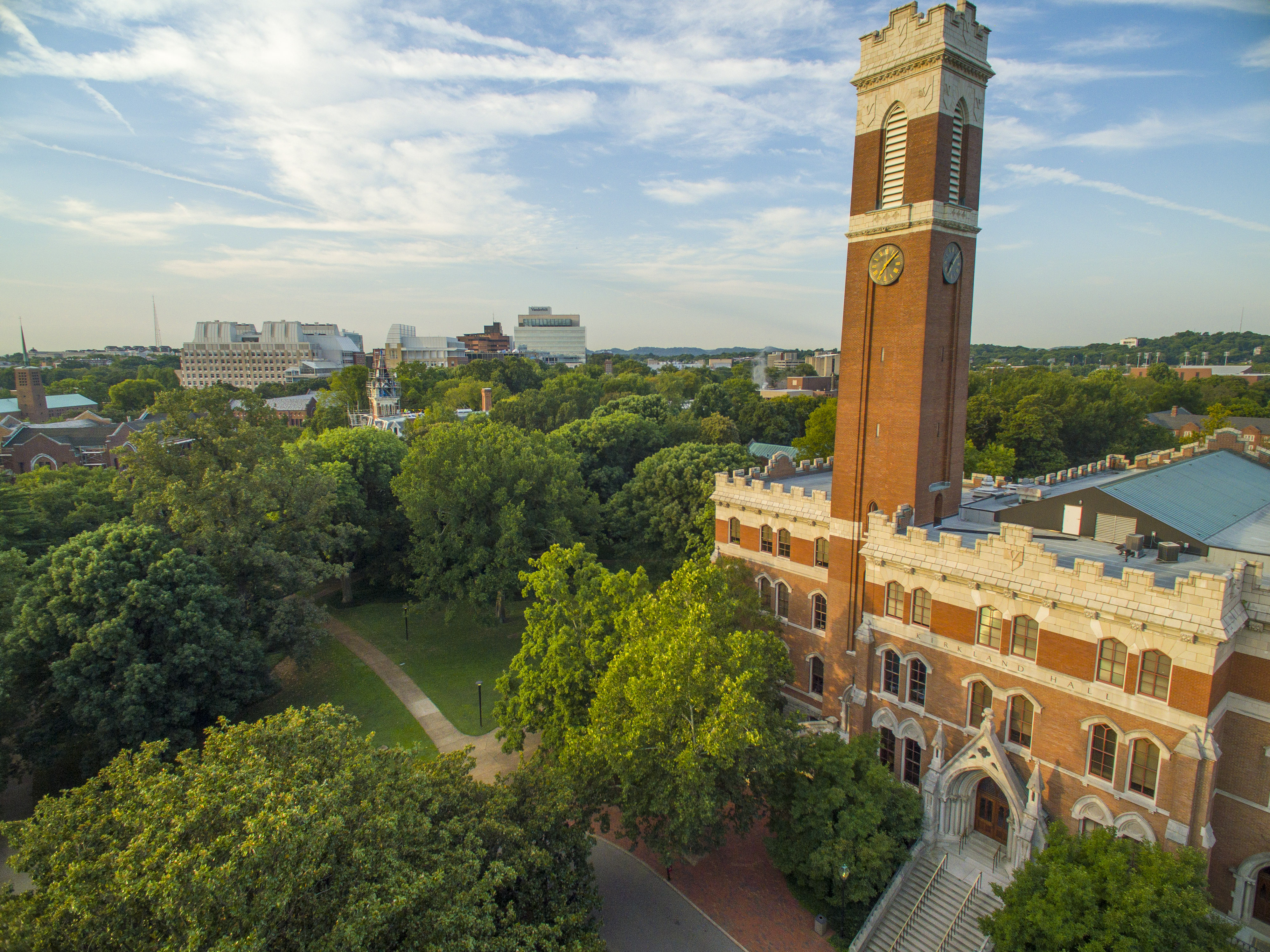 Aerial images of Vanderbilt Campus and Kirkland Hall (Daniel Dubois / Vanderbilt University)