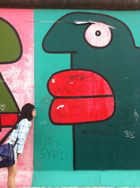 Wenxi Xiao at East Side Gallery in Berlin, 2014